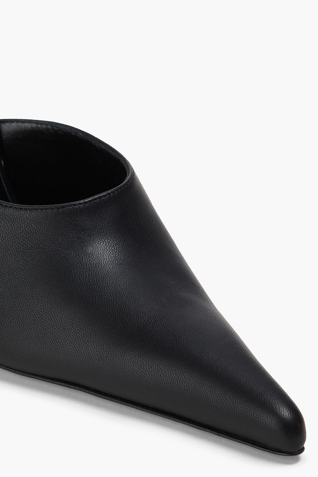 MAGDA BUTRYM Floral-appliquéd leather mules
