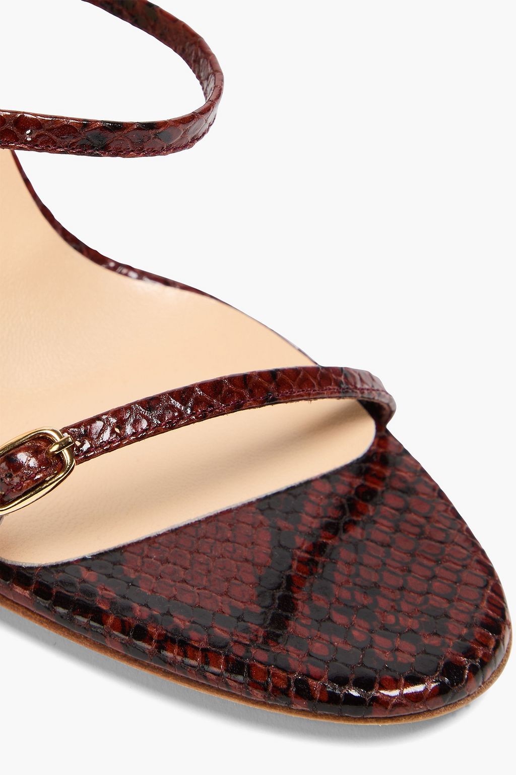 MAGDA BUTRYM Wedges aus Leder mit Schlangeneffekt