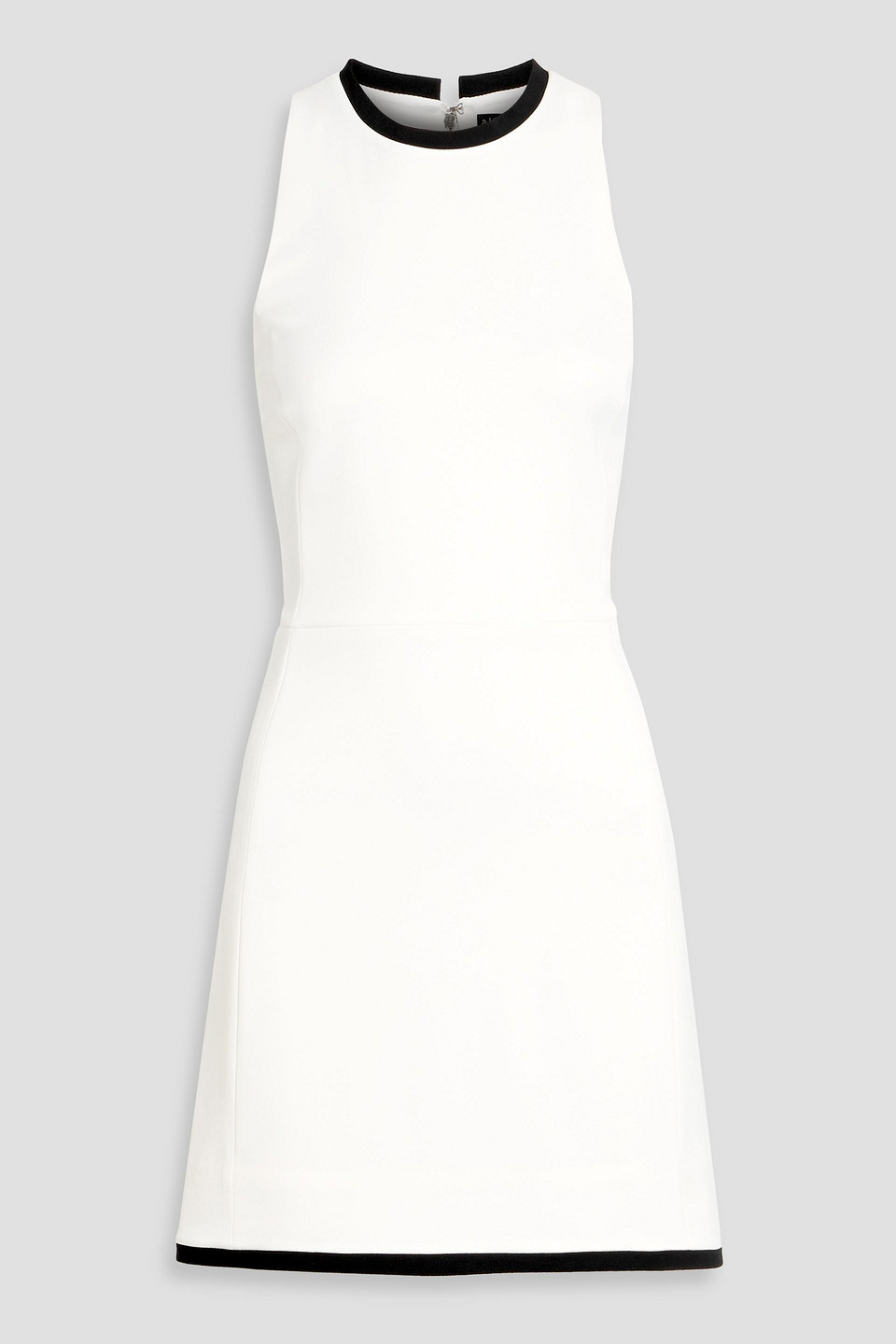 alice olivia - marisol crepe mini dress - white - us 0