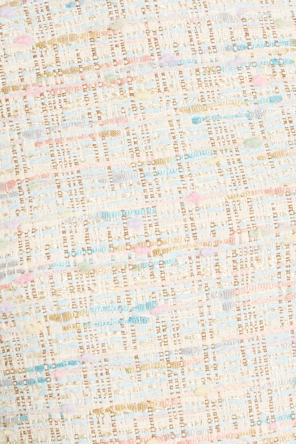 Alice And Olivia Clyde Tweed A-line Shift Dress In Off White