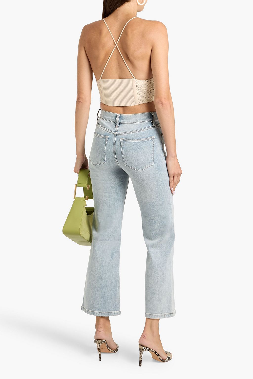 ALICE + OLIVIA JEANS Roxie low-rise flared jeans