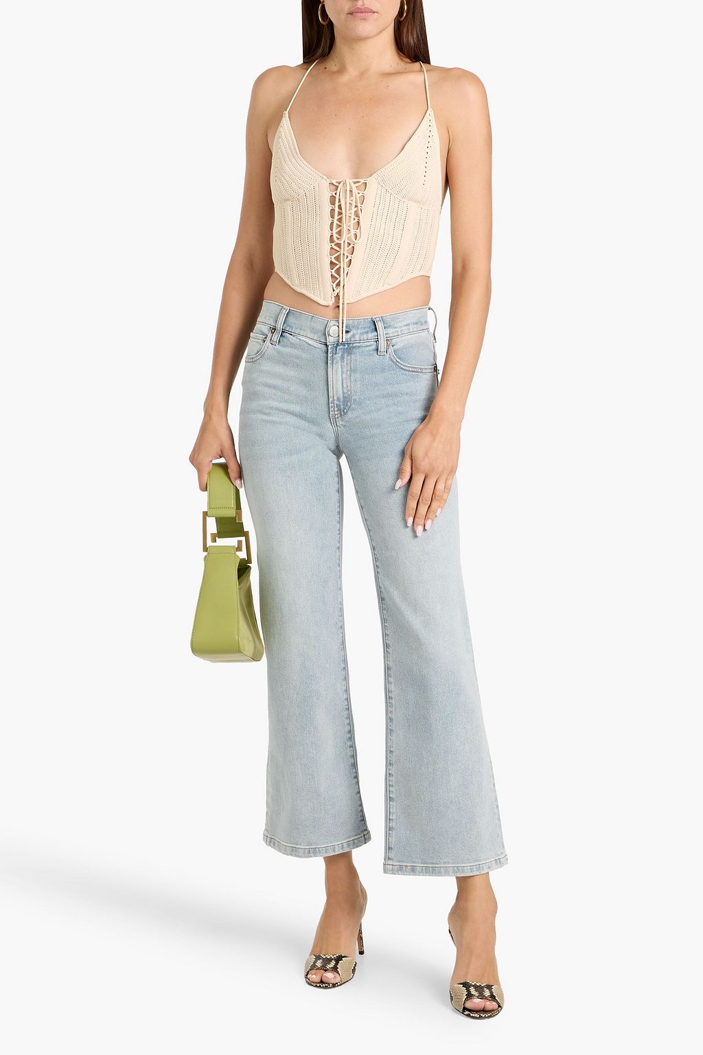 ALICE + OLIVIA JEANS Roxie low-rise flared jeans