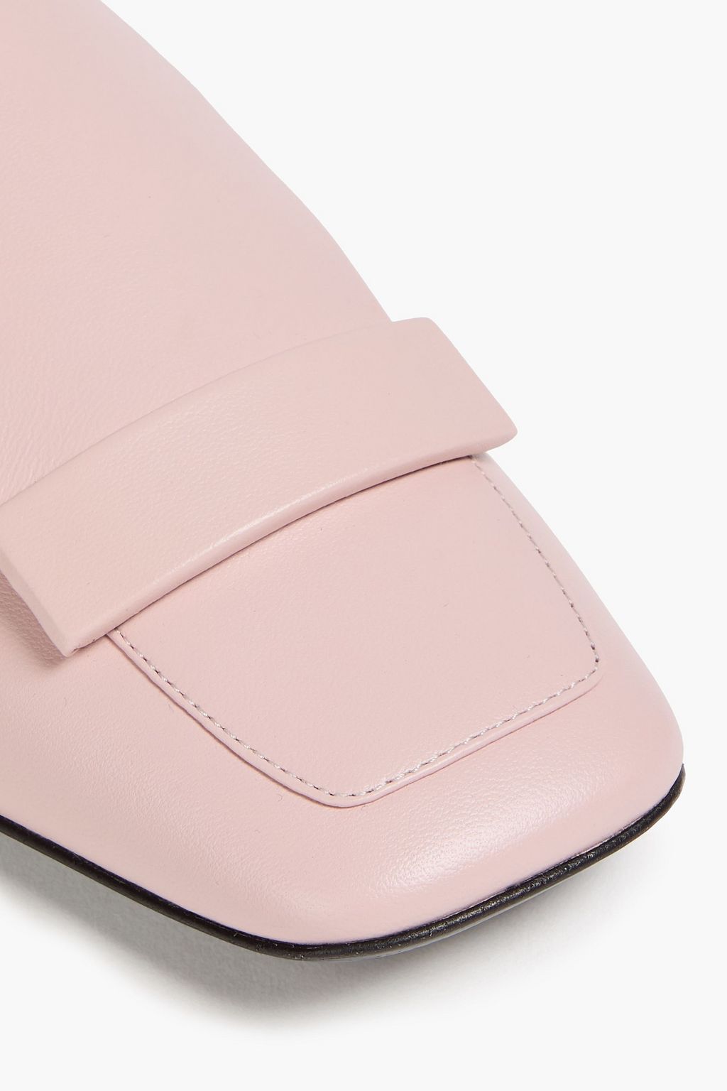 SERGIO ROSSI حذاء لوفر إس آر 1 من الجلد بكعب قابل للطي