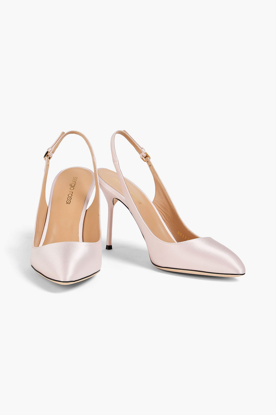  Sergio Rossi - Satin Slingback Pumps - Pink - Eu 35.5 