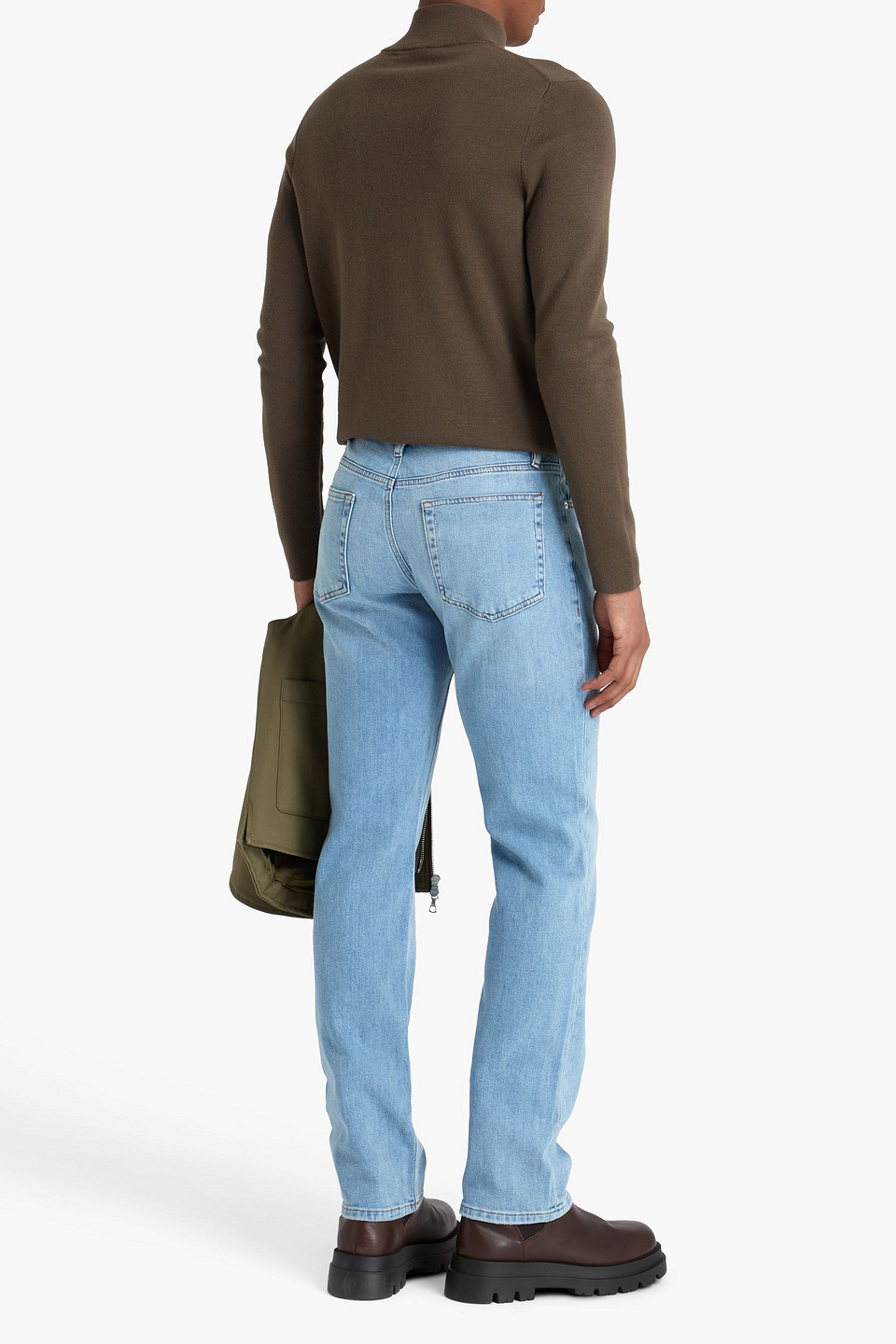  Frame - Modern Straight Whiskered Denim Jeans - Blue - 31 