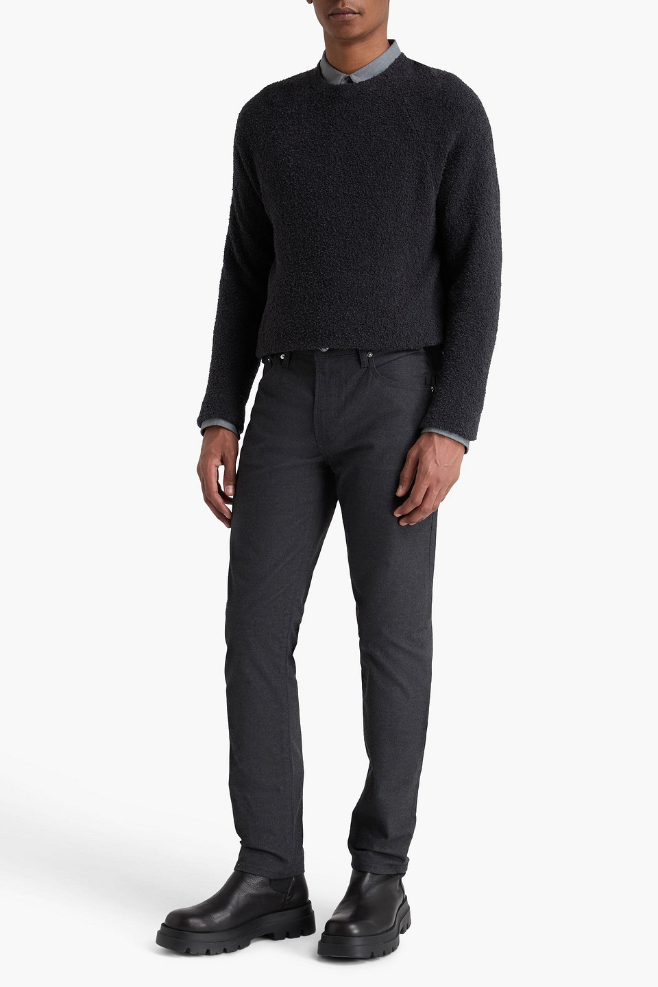  Frame - Hose „modern Straight“ Aus Twill - Grau - 34 
