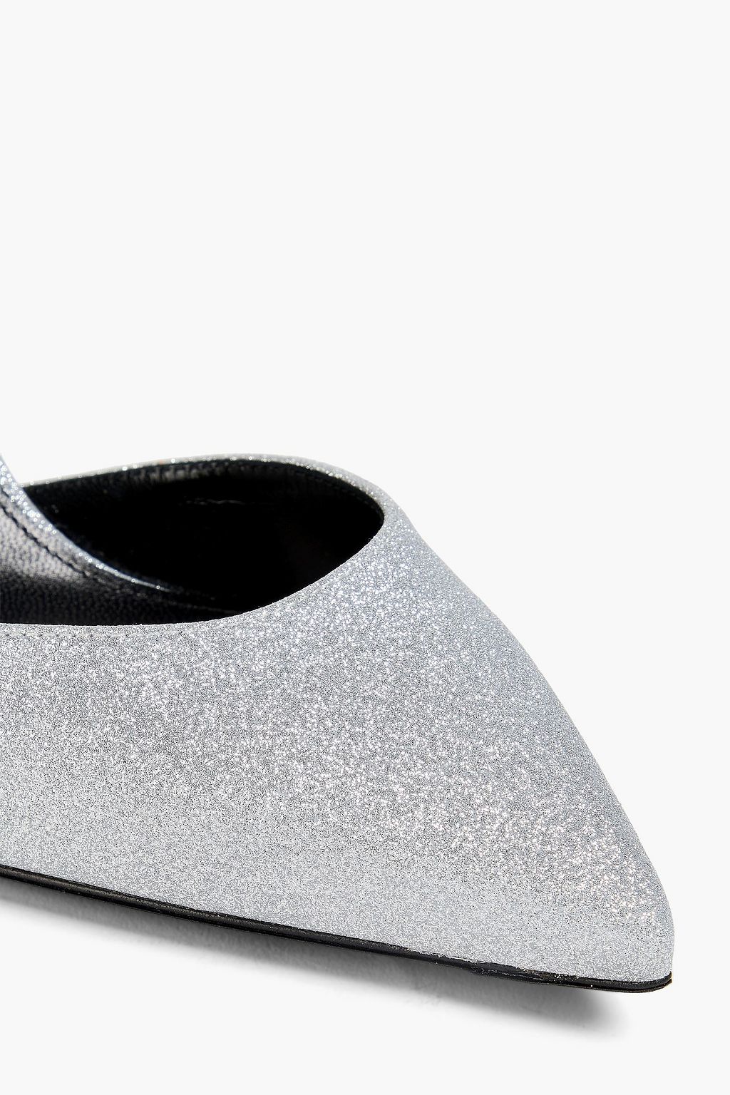 SERGIO ROSSI Glittered woven mules