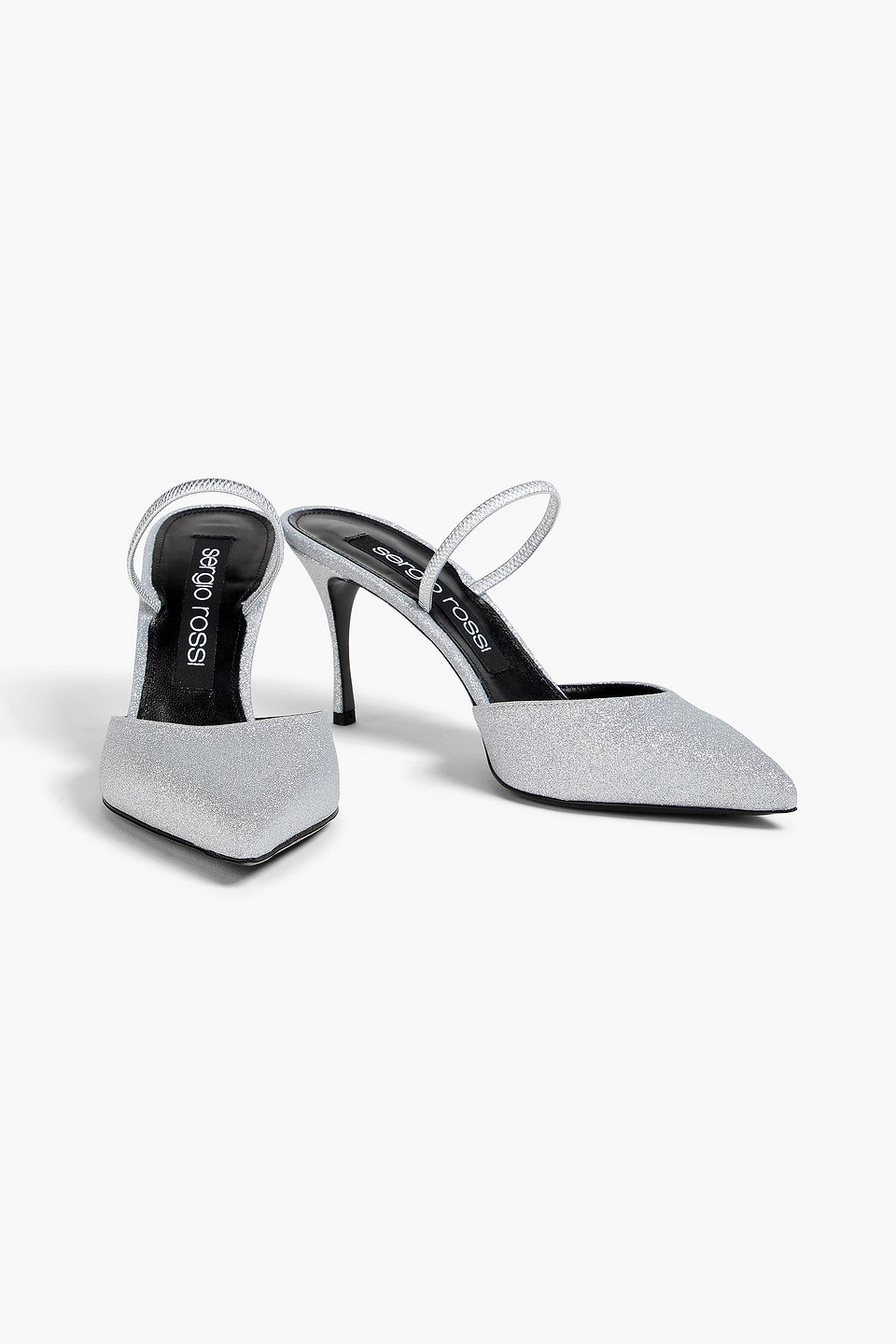  Sergio Rossi - Mules Aus Webstoff Mit Glitter-finish - Metallic - Eu 35 