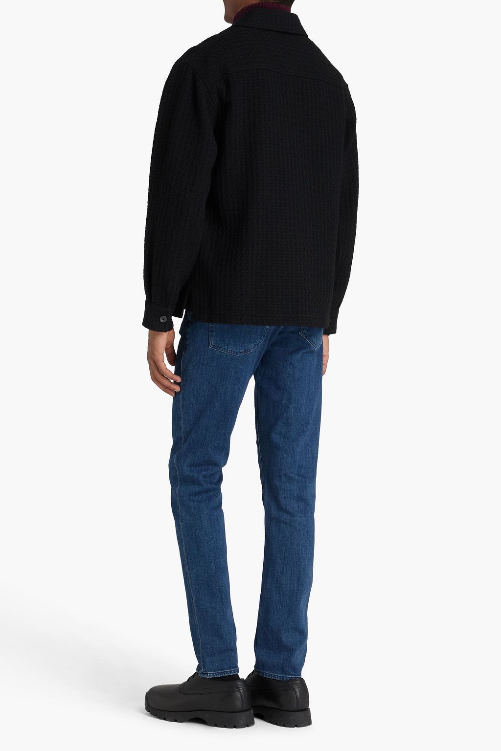 FRAME Wool-blend tweed overshirt