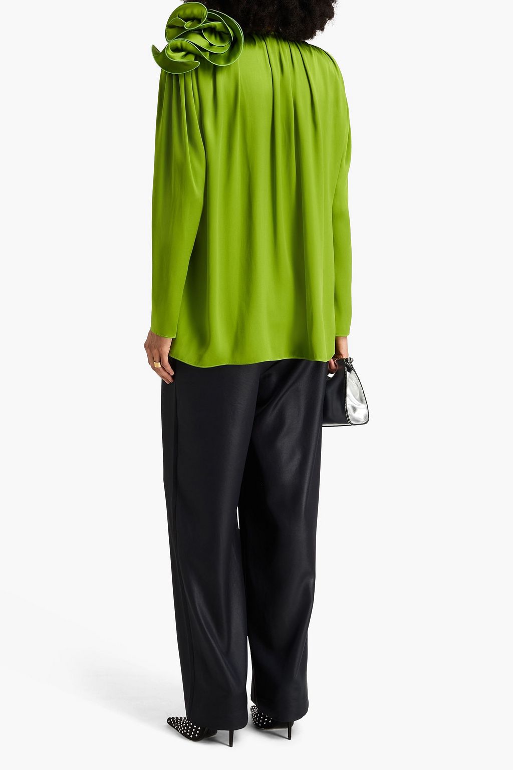 MAGDA BUTRYM Silk-satin wrap blouse