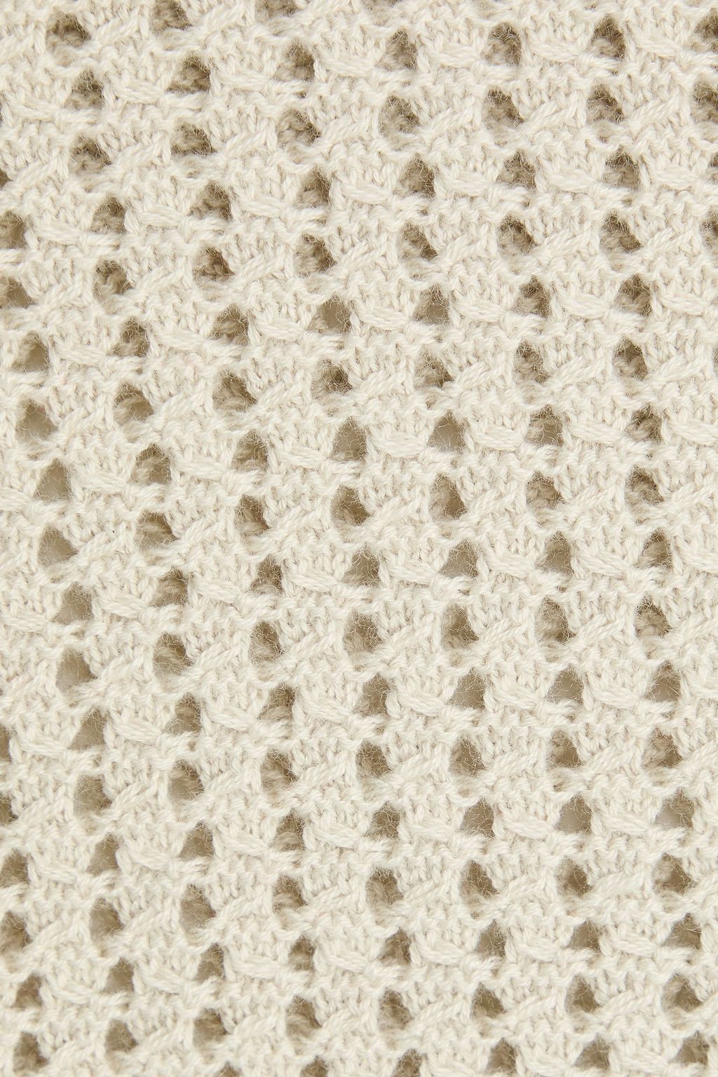 FRAME Open-knit wool and cotton-blend sweater