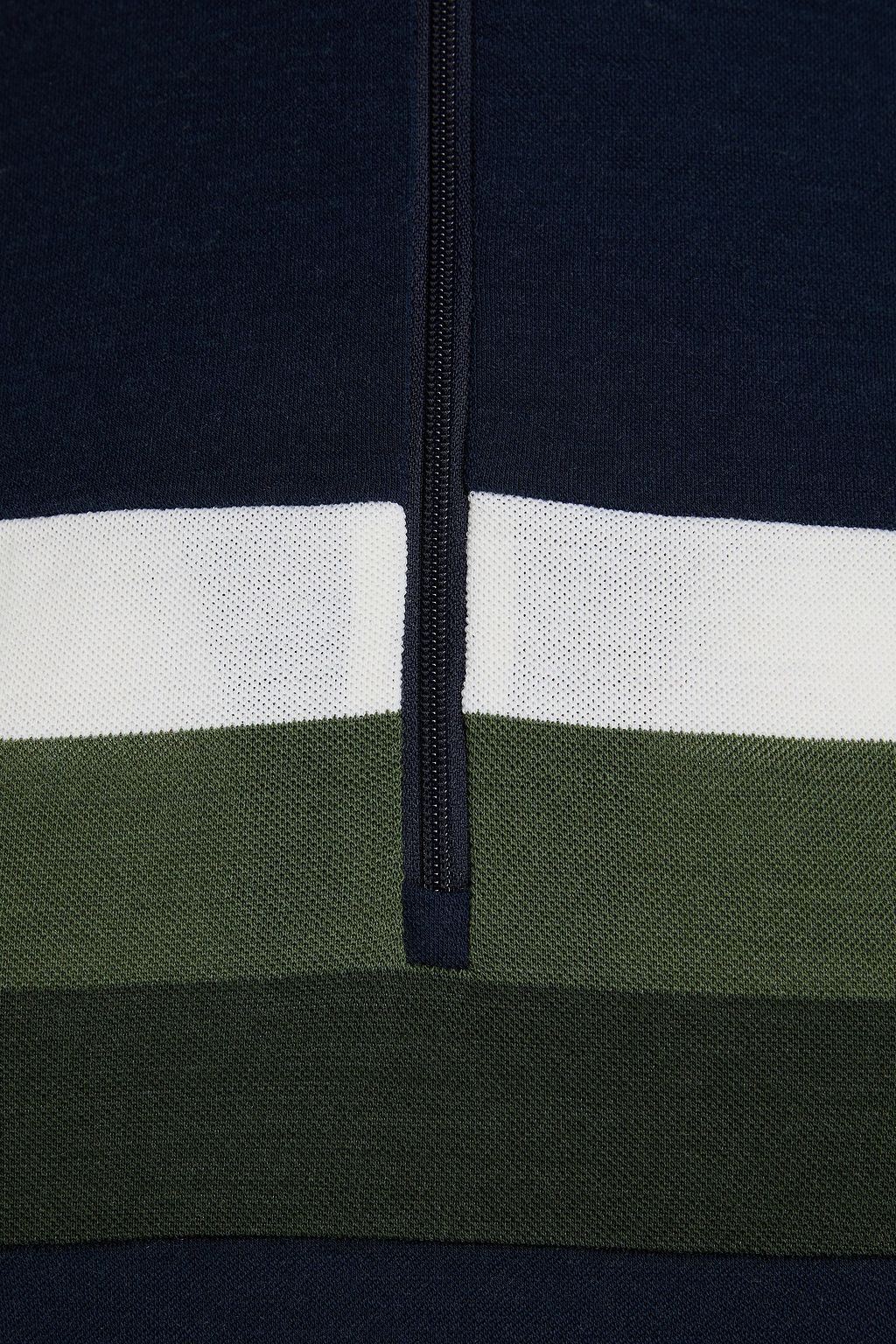 WE NORWEGIANS Striped wool-blend piqué base layer
