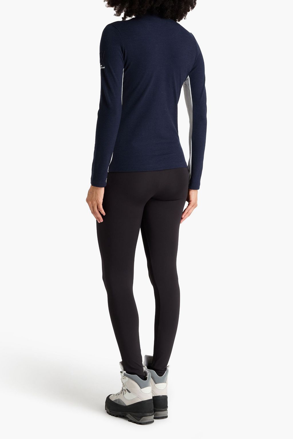 WE NORWEGIANS Striped wool-blend piqué base layer