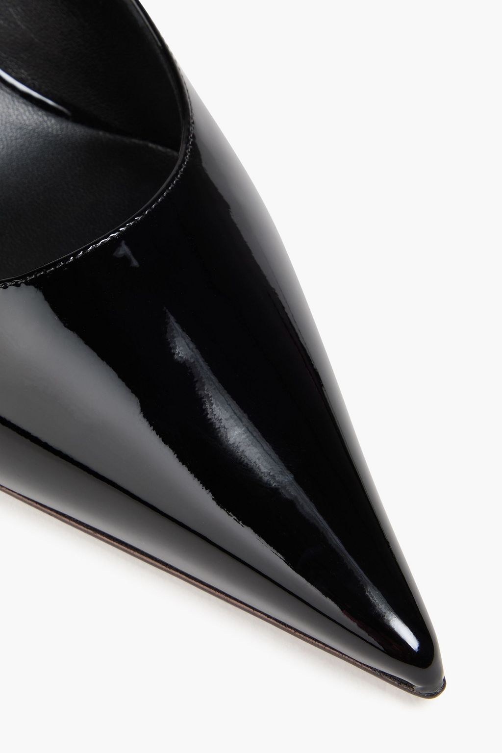 MAGDA BUTRYM Floral-appliquéd patent-leather slingback pumps