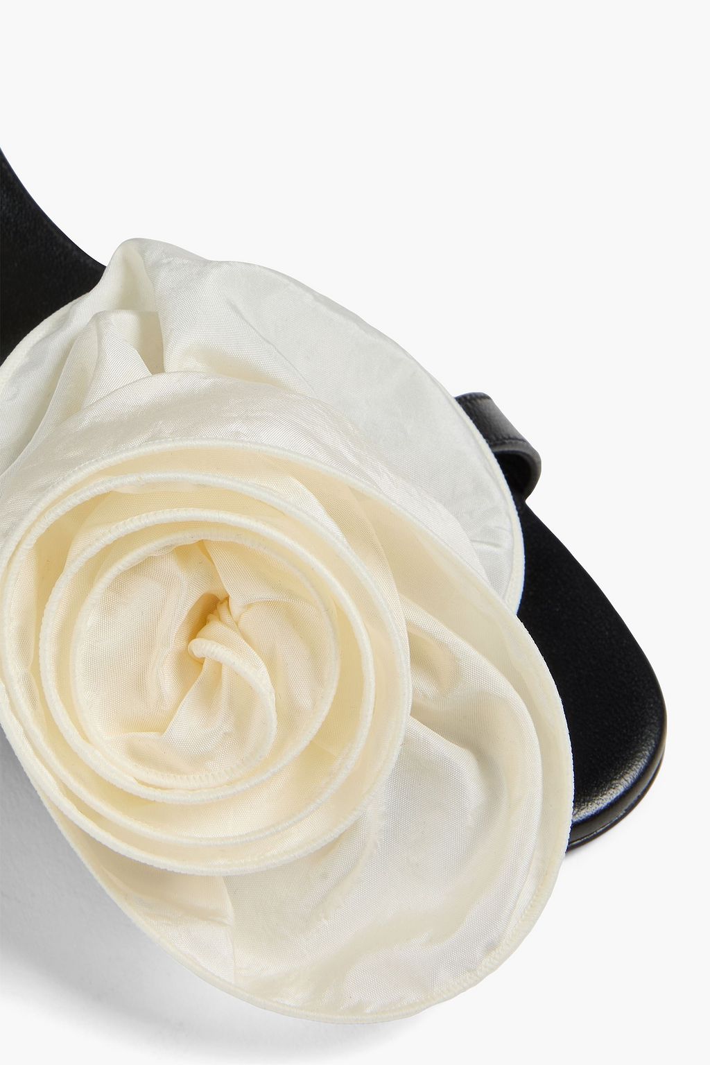 MAGDA BUTRYM Floral-appliquéd leather sandals