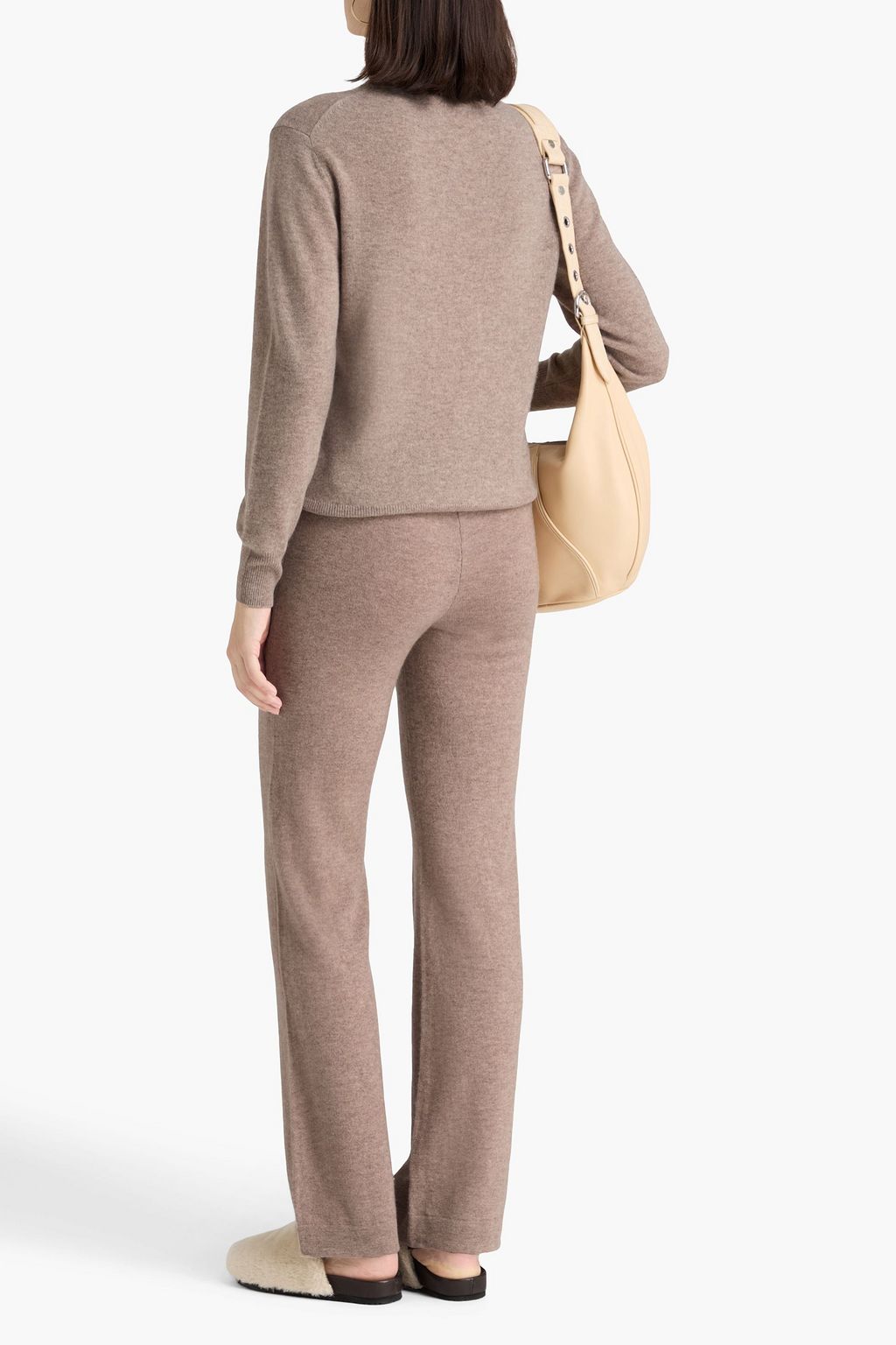 WE NORWEGIANS بنطال "بيلفجيل" بأرجل مستقيمة من الكشمير بتصميم