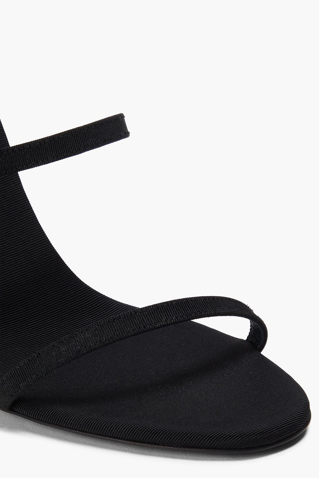 MAGDA BUTRYM Floral-appliquéd grosgrain sandals