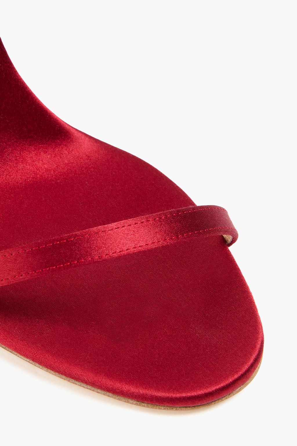 MAGDA BUTRYM Floral-appliquéd satin sandals