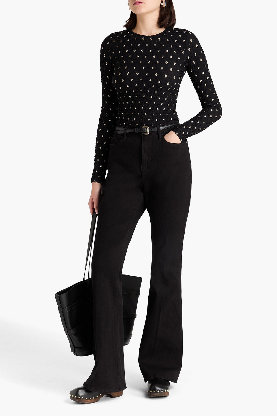  Frame - Le High Flare High-rise Flared Jeans - Schwarz - 32 