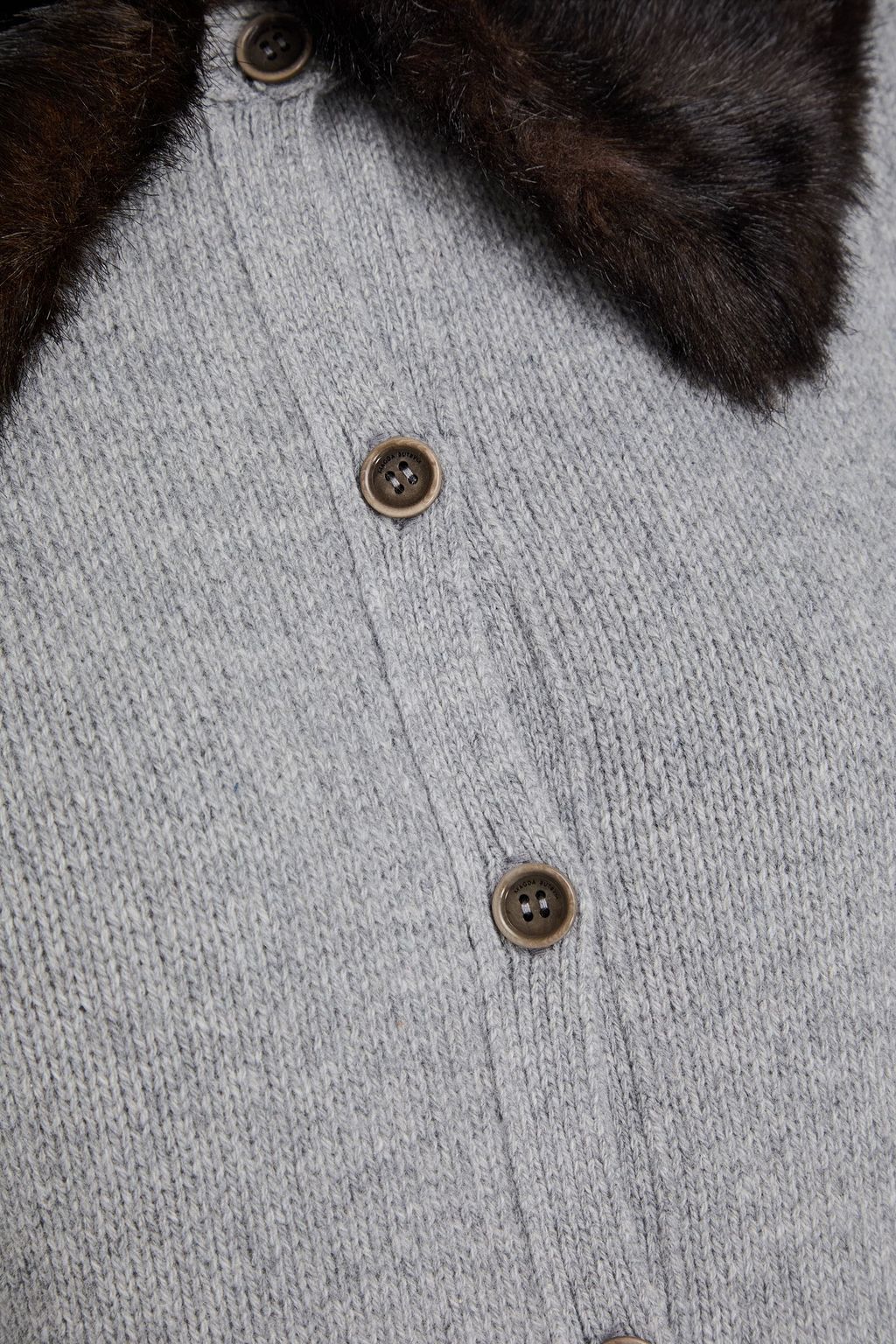 MAGDA BUTRYM Plush-trimmed cashmere cardigan