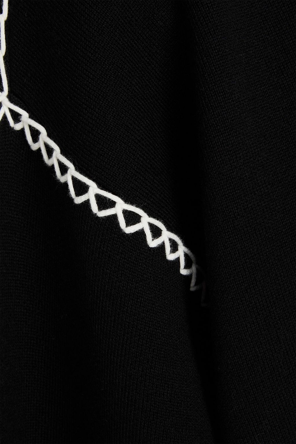 THEORY Embroidered merino wool-blend sweater