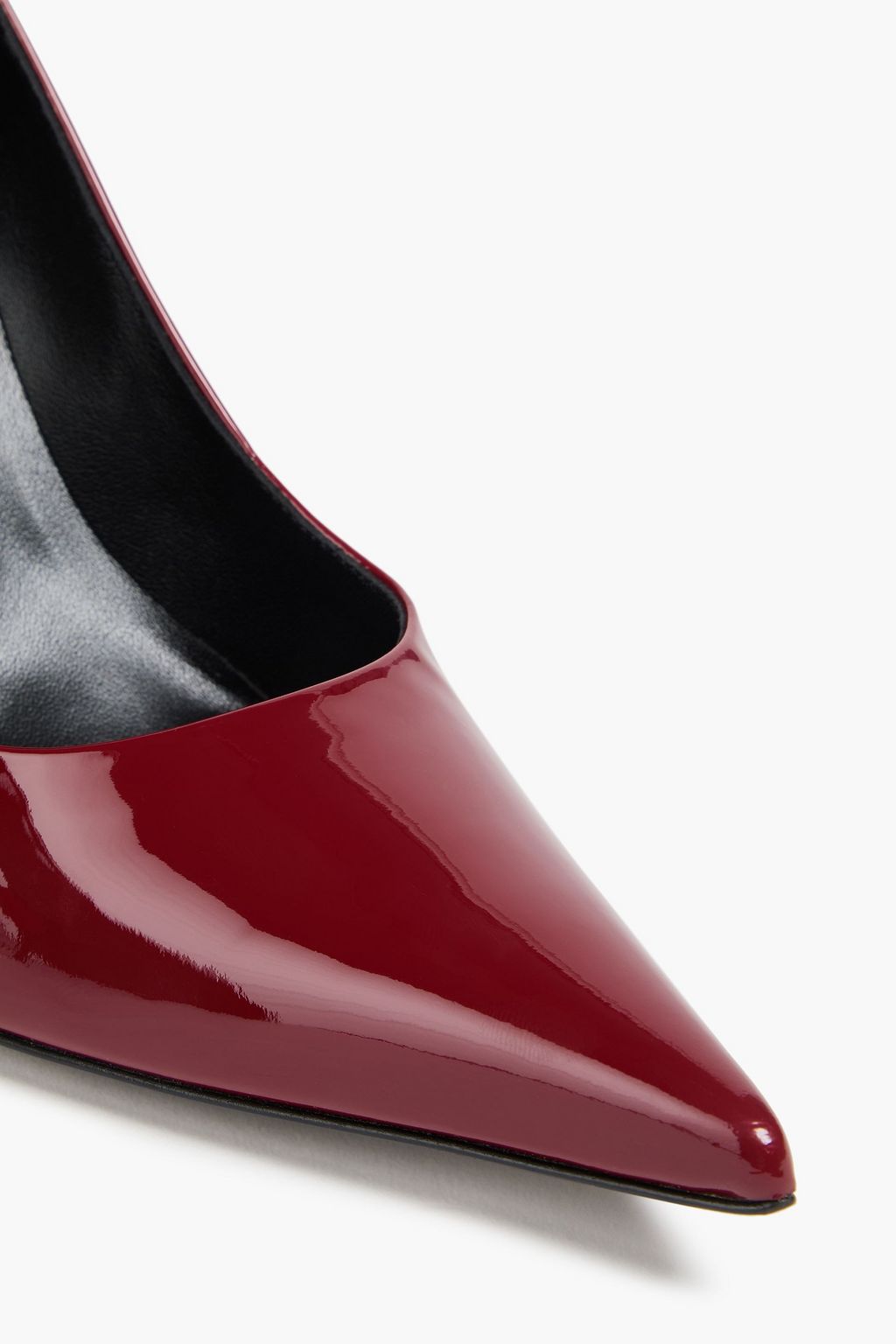 MAGDA BUTRYM Floral-appliquéd patent-leather pumps