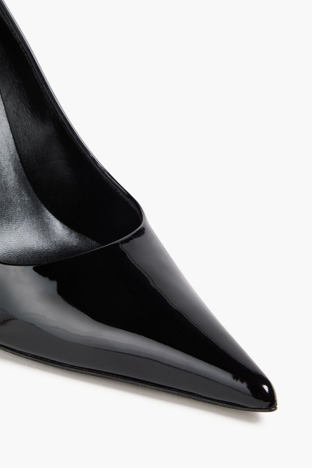 MAGDA BUTRYM Floral-appliquéd patent-leather pumps