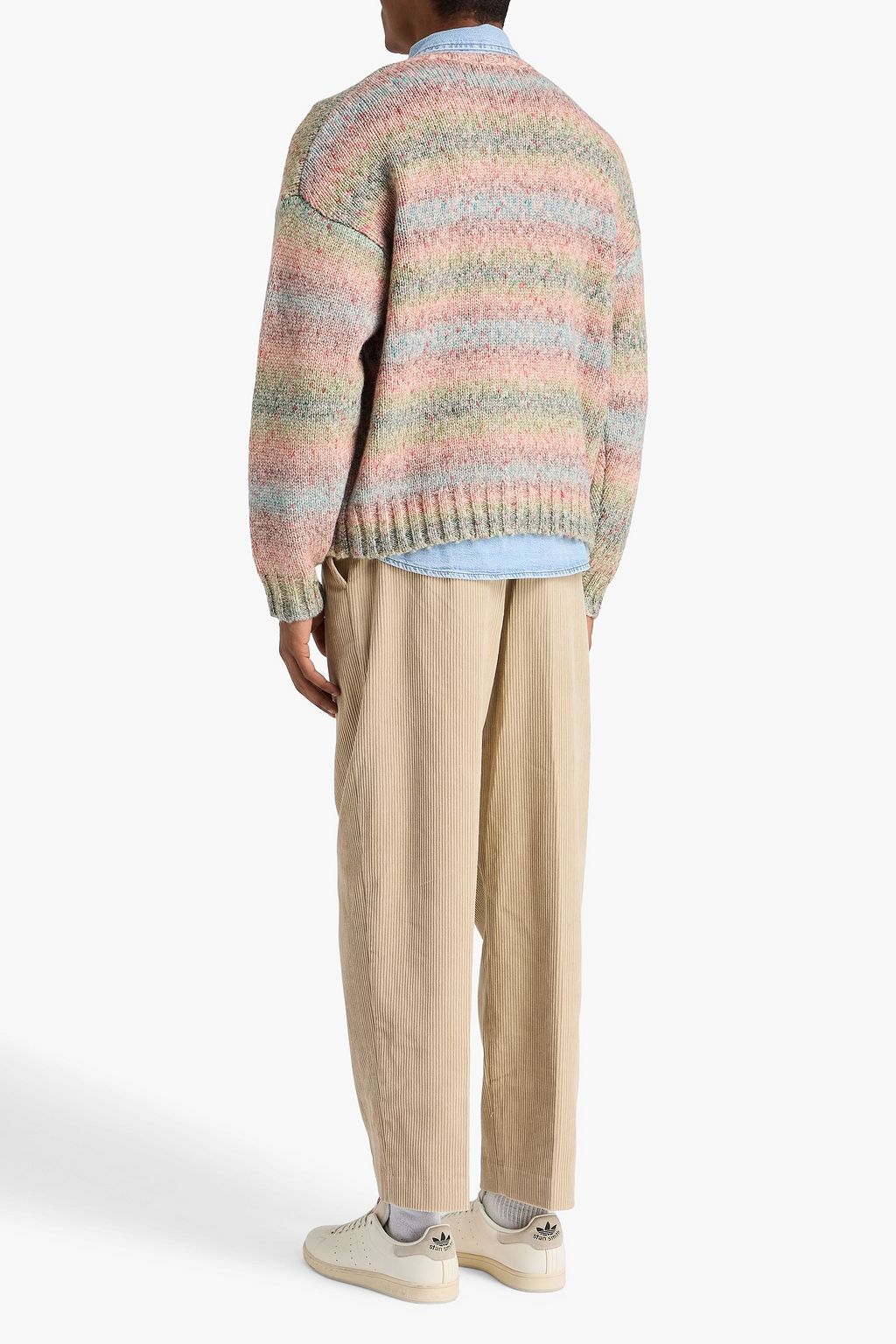 FRAME Striped alpaca and merino wool-blend sweater