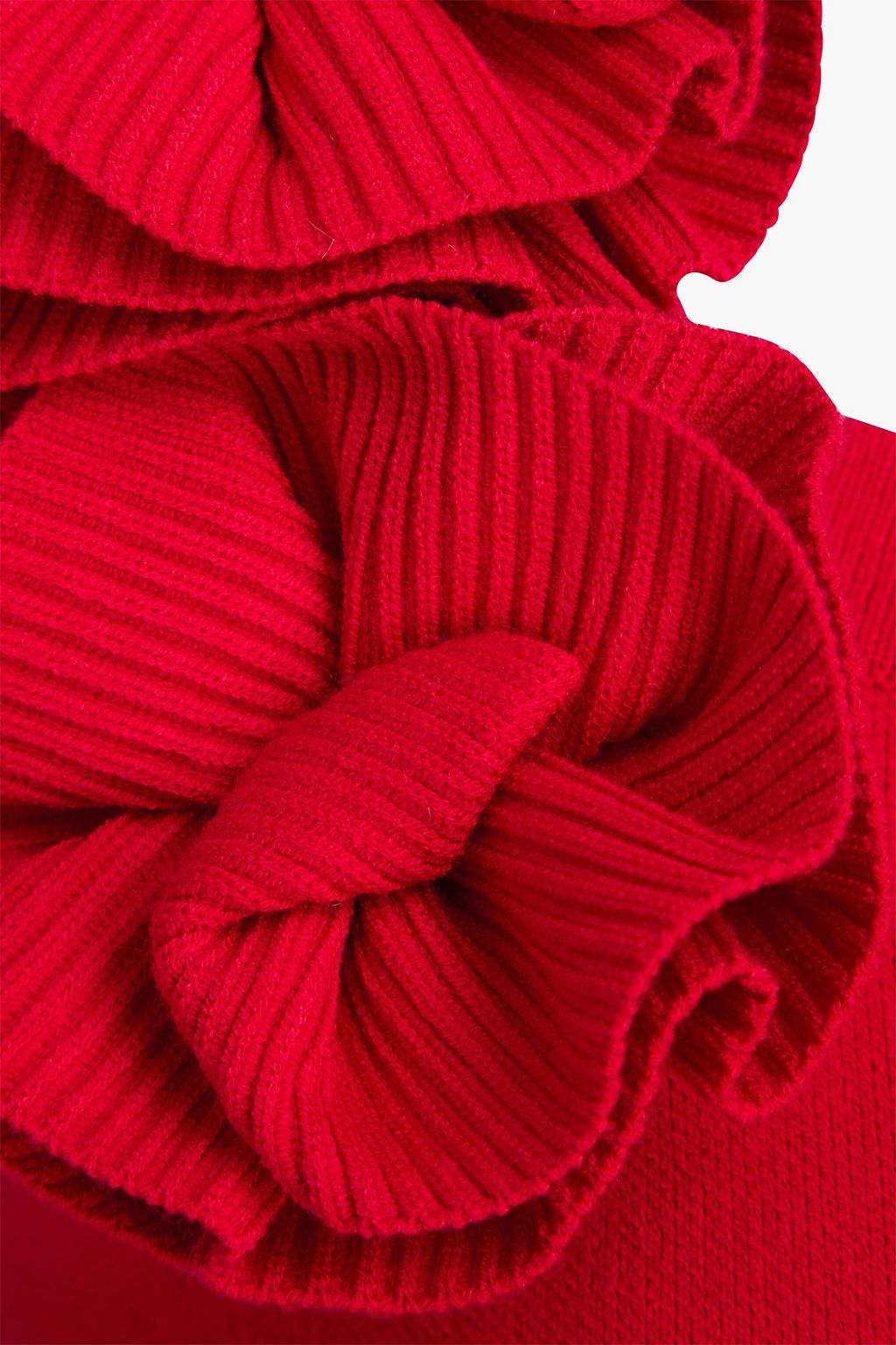 MAGDA BUTRYM Floral-appliquéd knitted top