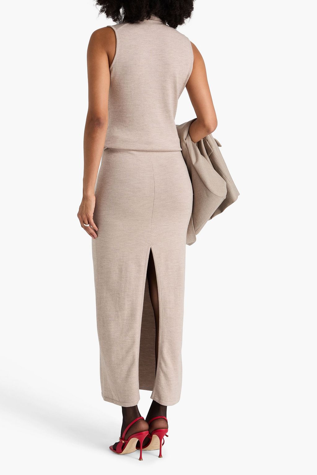 MAGDA BUTRYM Wool, silk and cashmere-blend maxi skirt