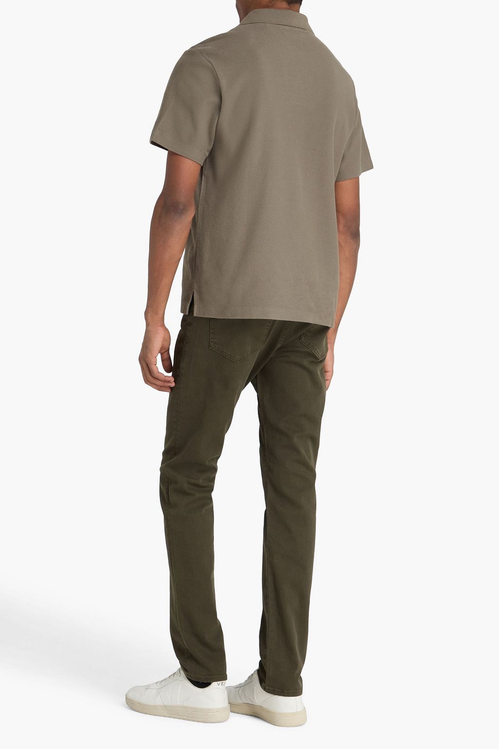FRAME Cotton-piqué polo shirt