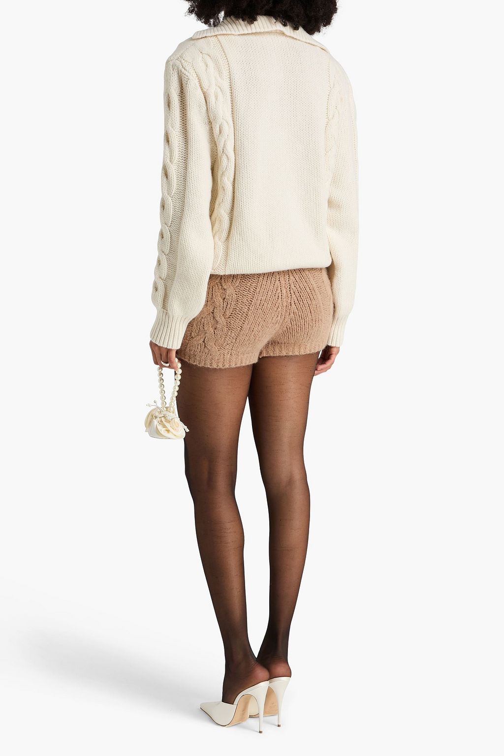 MAGDA BUTRYM Pullover aus Kaschmir mit Zopfstrickmuster