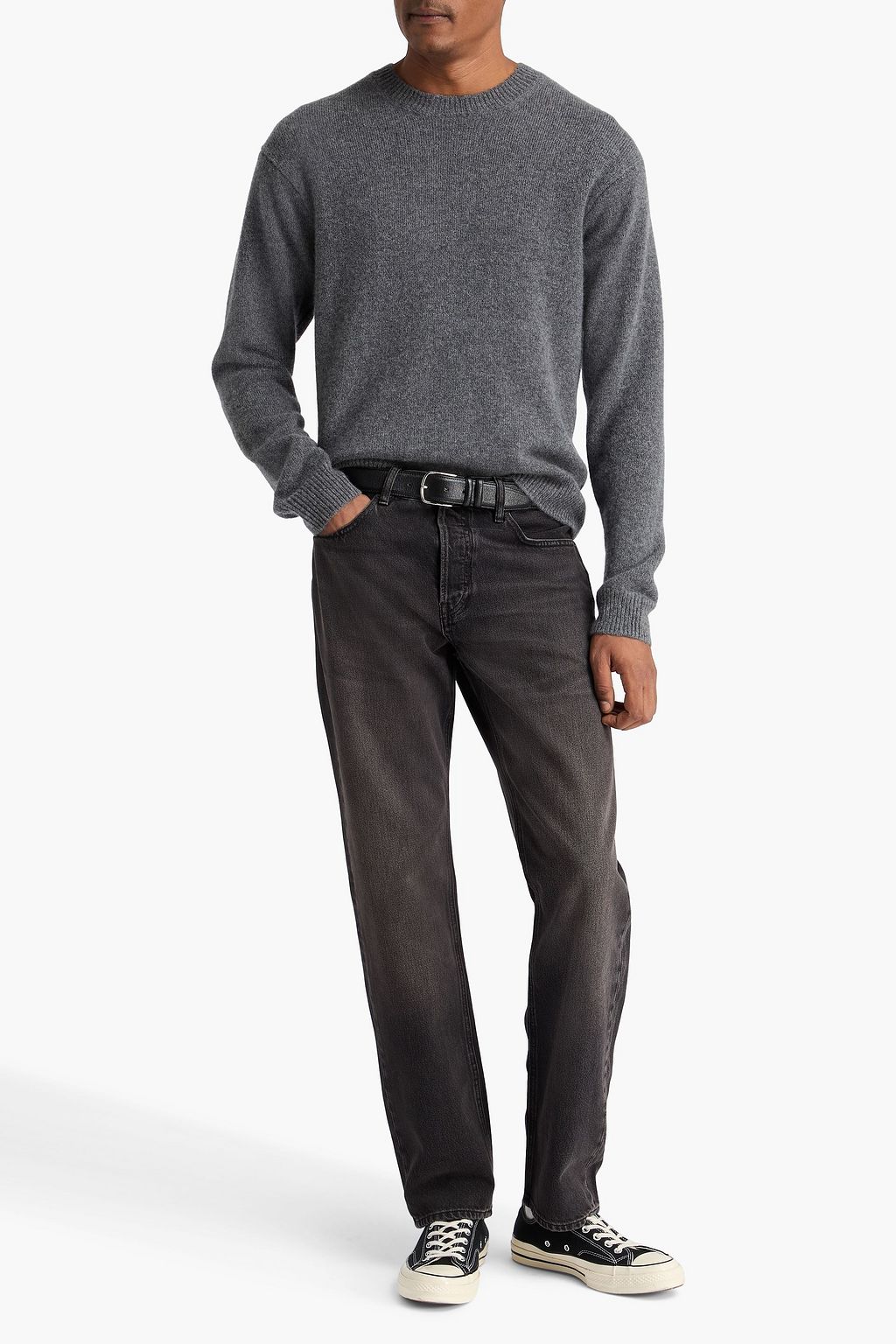 FRAME Cashmere and silk-blend sweater