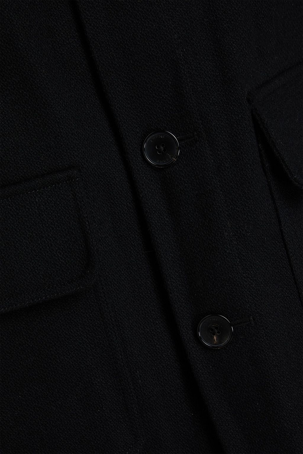 FRAME Leather-trimmed wool-blend jacket