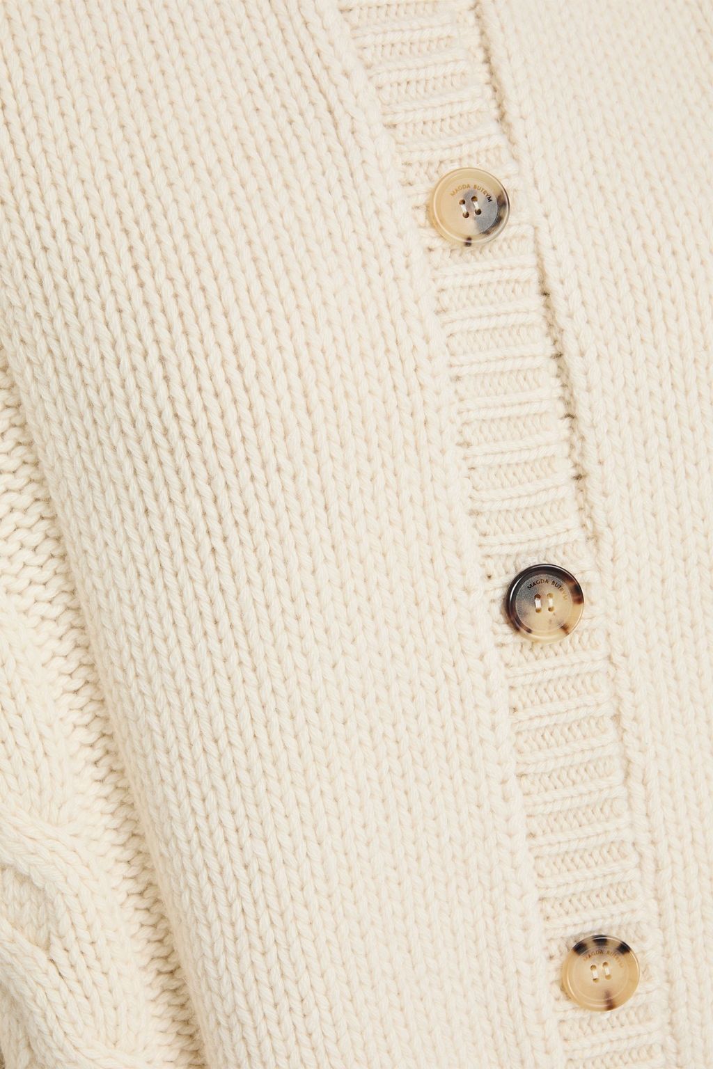 MAGDA BUTRYM Cardigan aus Kaschmir mit Zopfstrickmuster