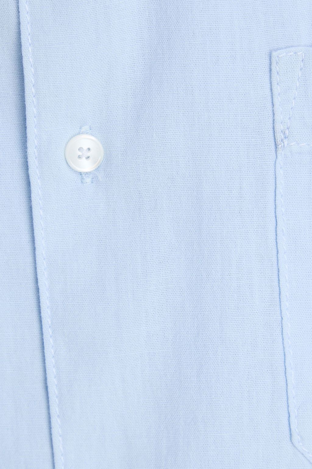 FRAME Cotton and linen-blend chambray shirt