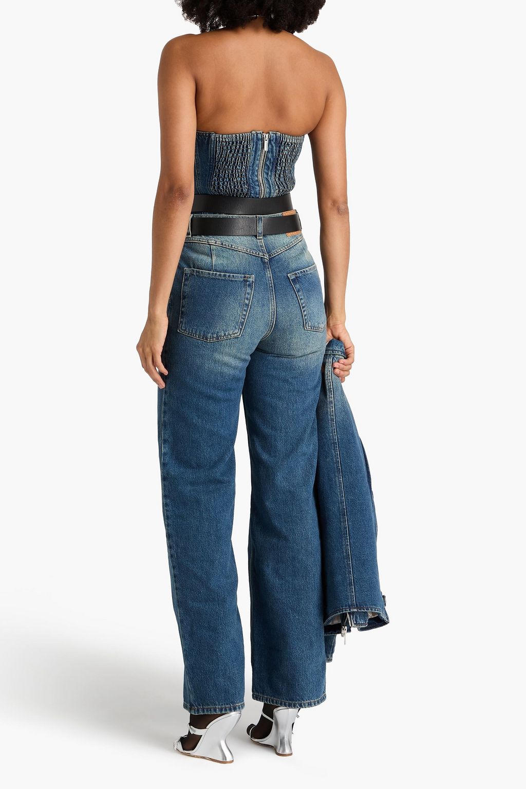MAGDA BUTRYM Faded high-rise wide-leg jeans