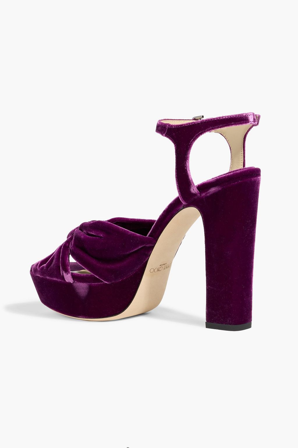 JIMMY CHOO Heloise 120 velvet platform sandals