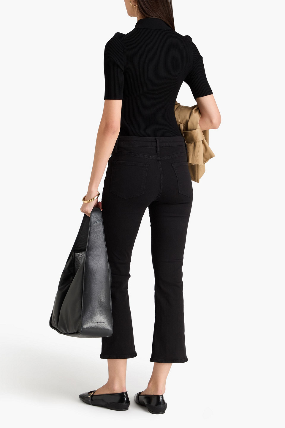  Frame - Le Crop Mini Boot High-rise Bootcut Jeans - Schwarz - 23 