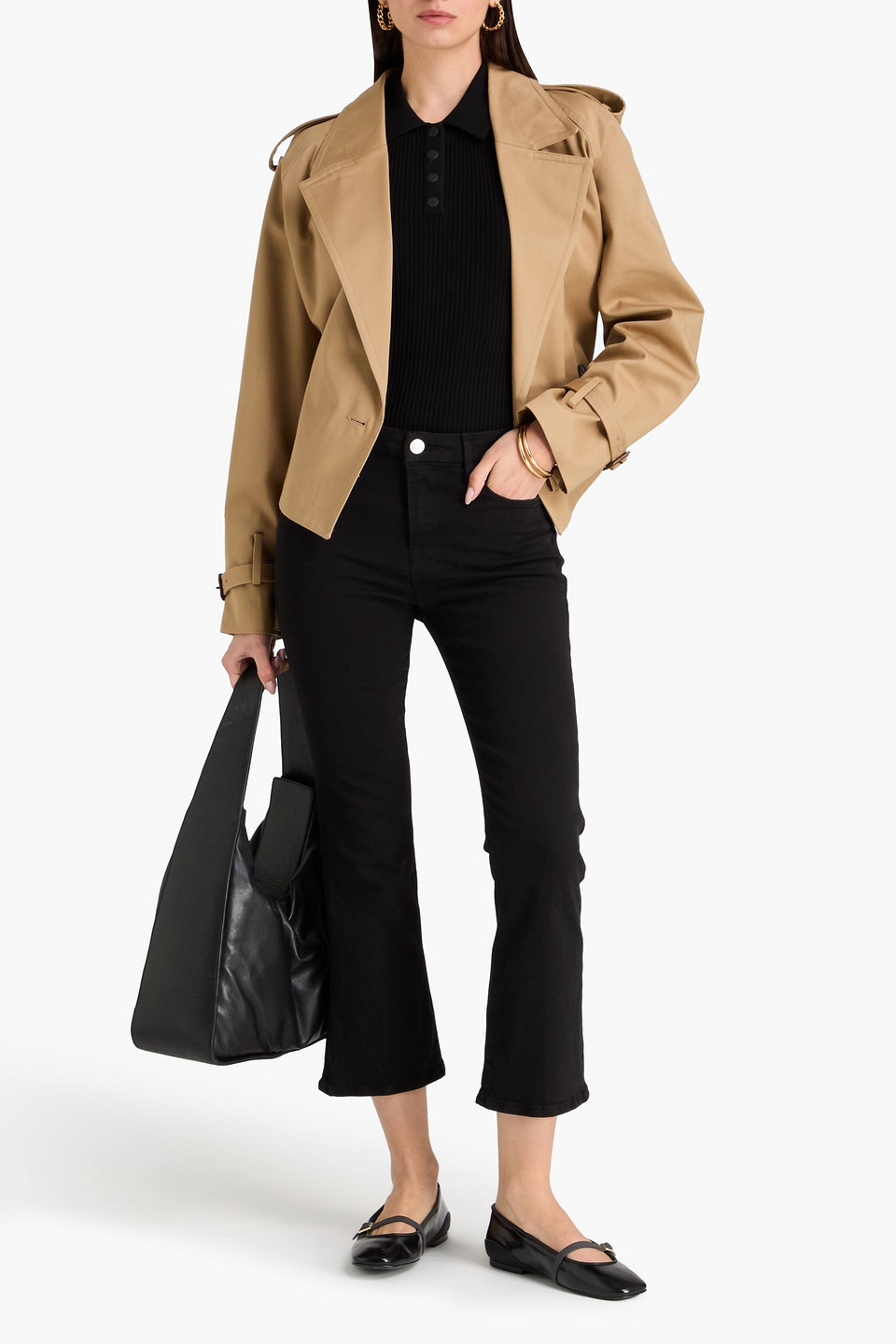  Frame - Le Crop Mini Boot High-rise Bootcut Jeans - Schwarz - 23 