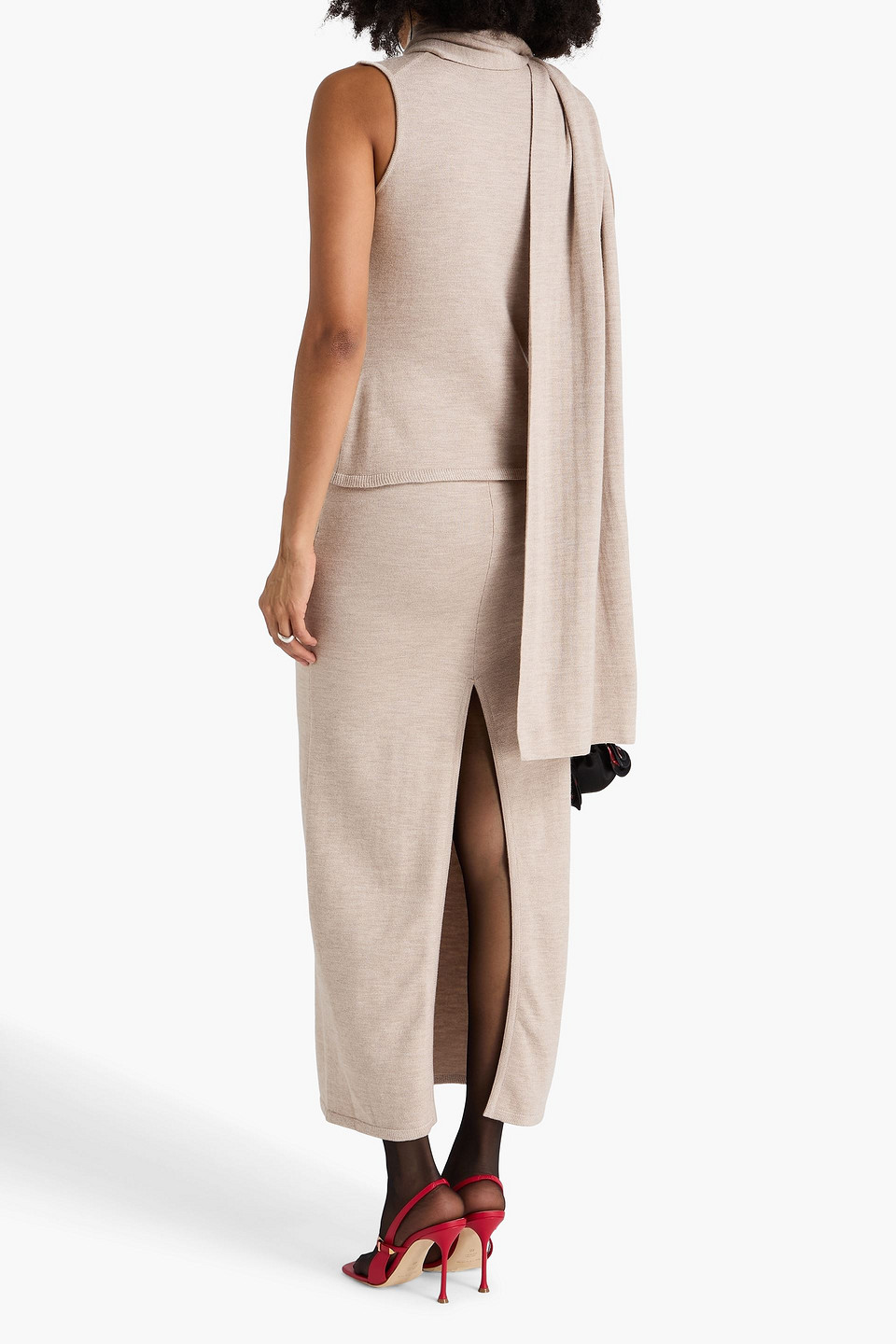  Magda Butrym - Drapierter Pullover Aus Einer Woll-seiden-kaschmirmischung - Neutral - Fr 34 