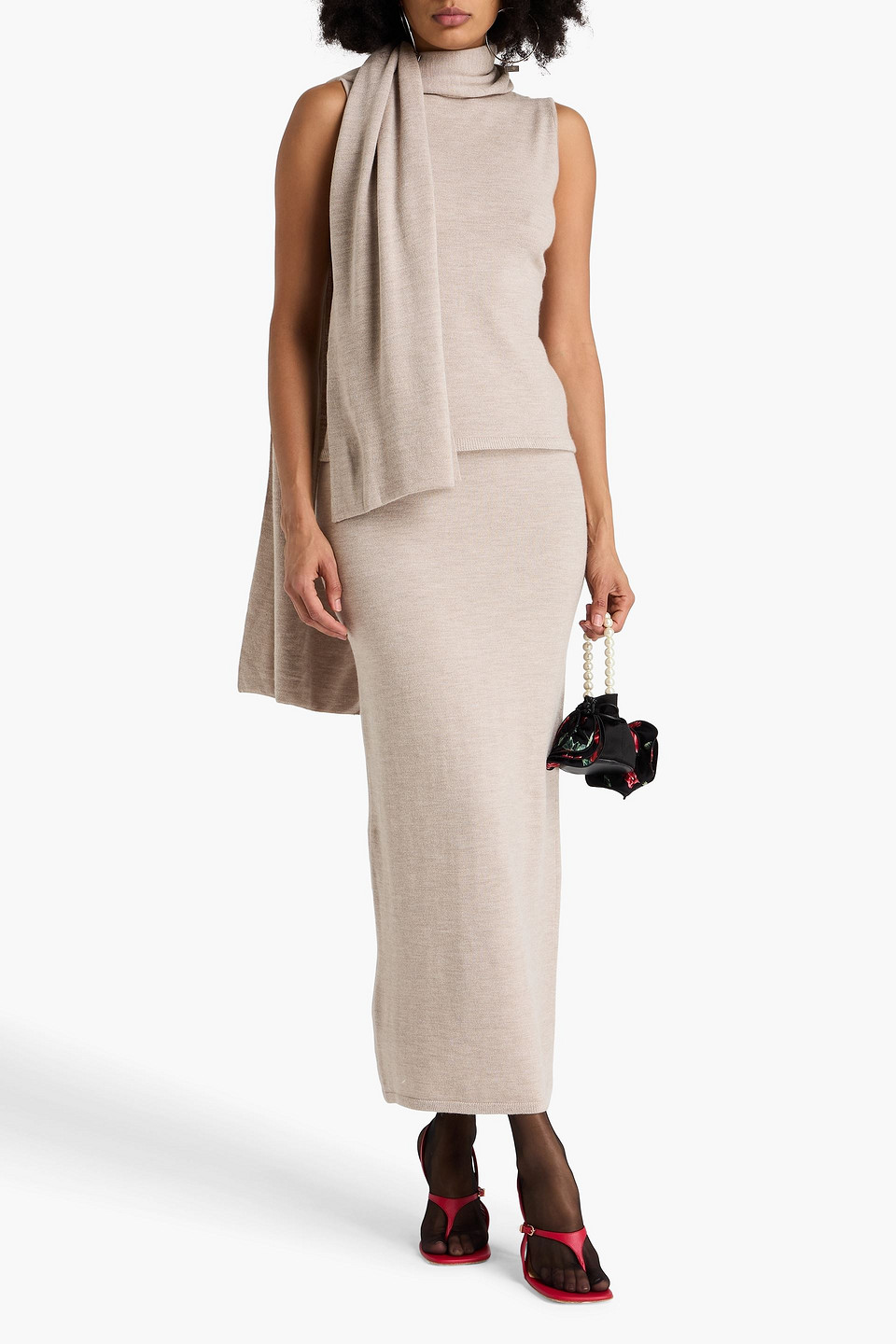  Magda Butrym - Drapierter Pullover Aus Einer Woll-seiden-kaschmirmischung - Neutral - Fr 34 