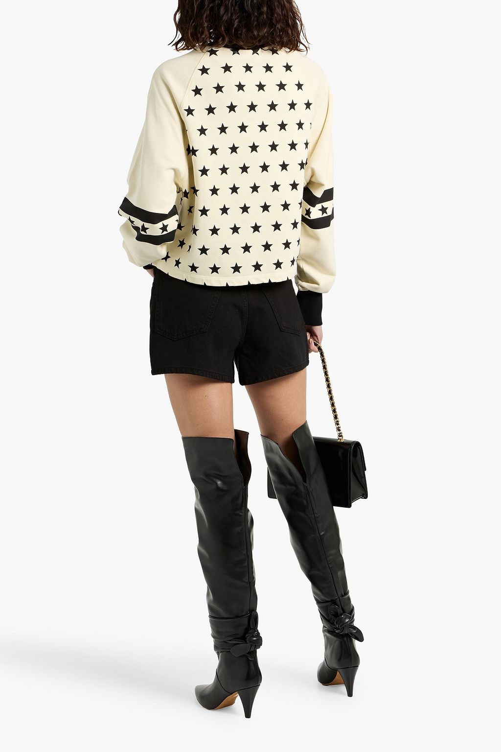 BALMAIN Printed French cotton-terry sweatshirt