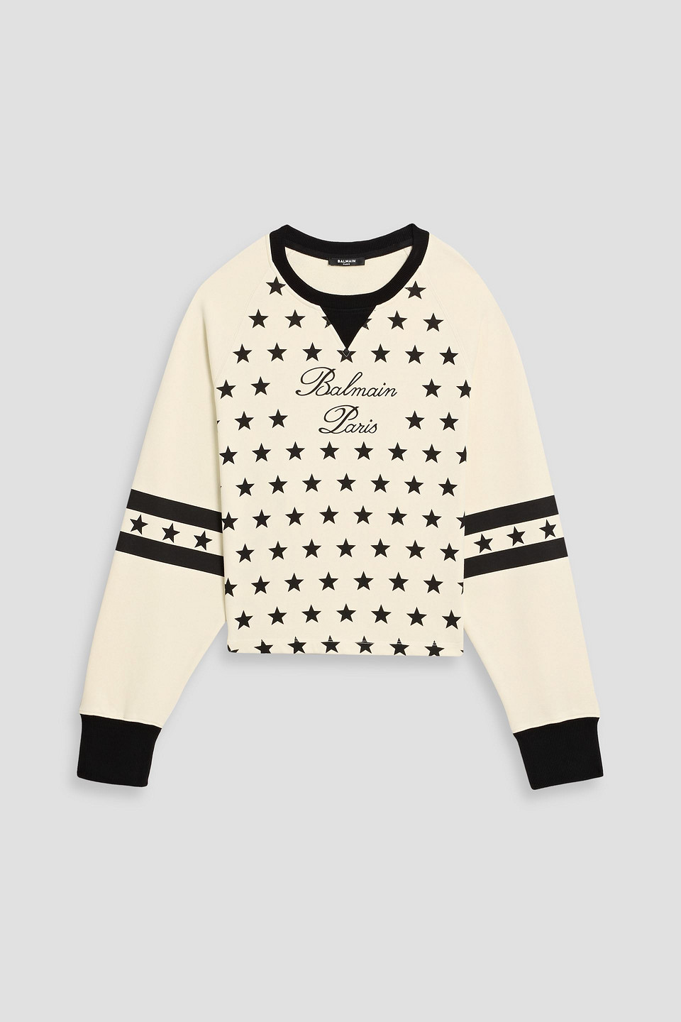 Balmain Printed French Cotton-terry Sweatshirt In Multi