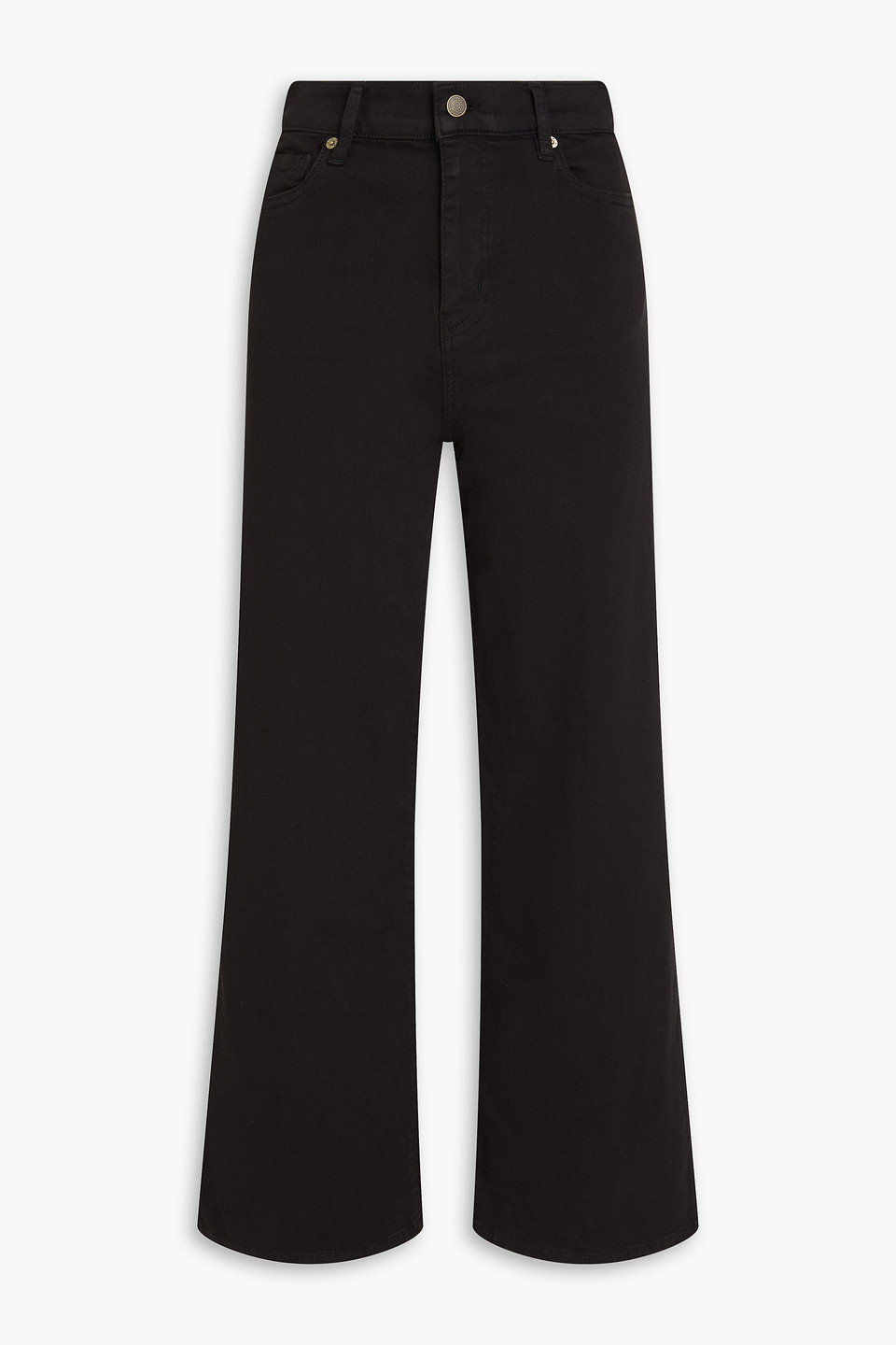 Frame Le Palazzo High-rise Wide-leg Jeans In Black