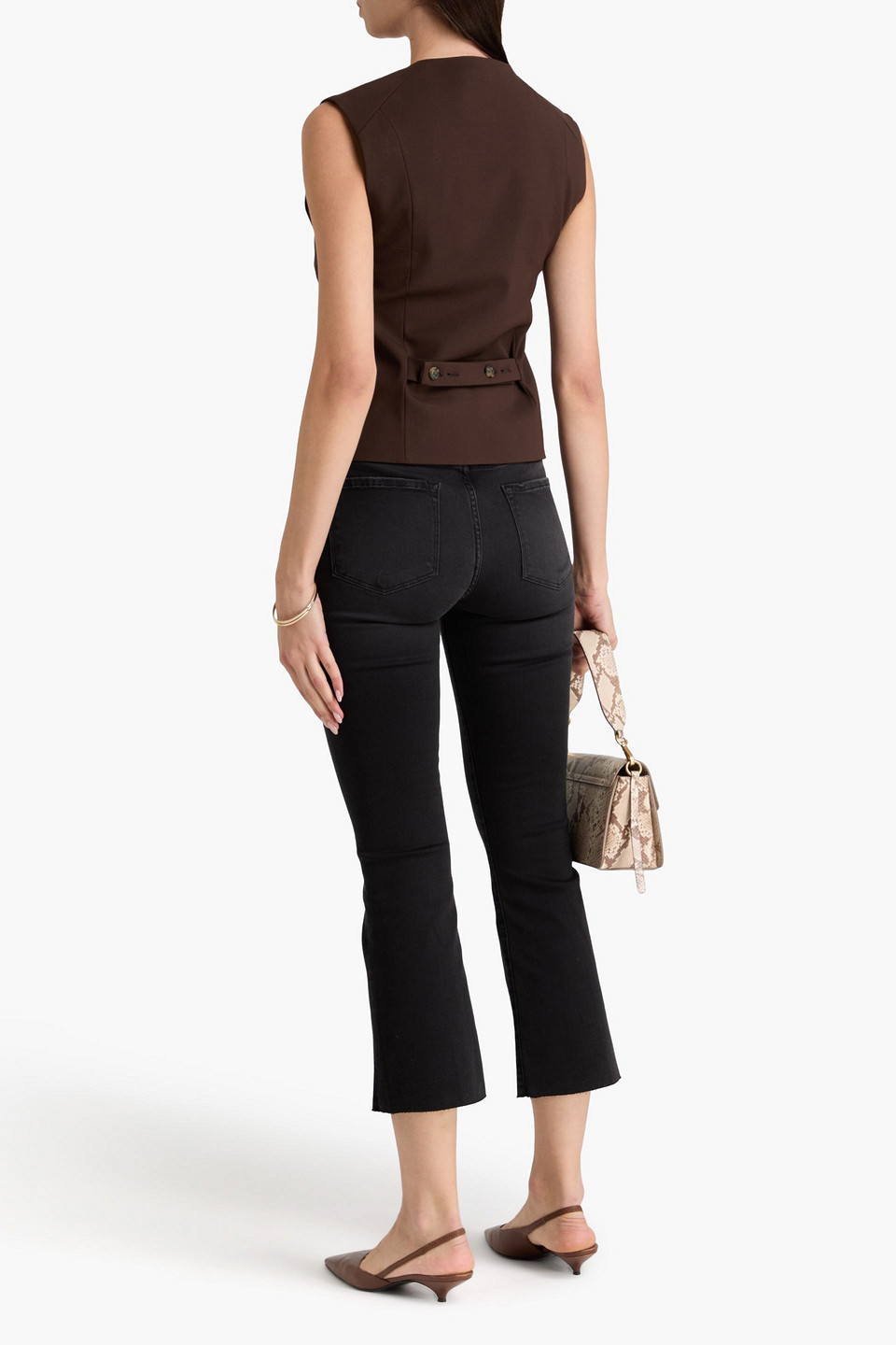  Frame - Le Crop Mini Boot High-rise Bootcut Jeans - Schwarz - 23 