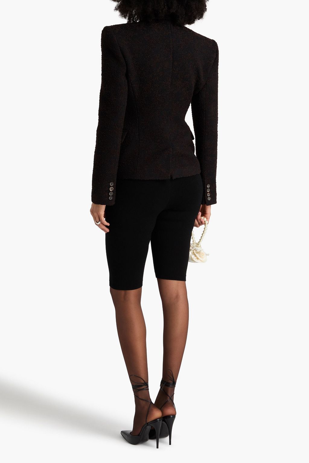 MAGDA BUTRYM بليزر من التويد بحبكة بوكليه من مزيج من الصوف