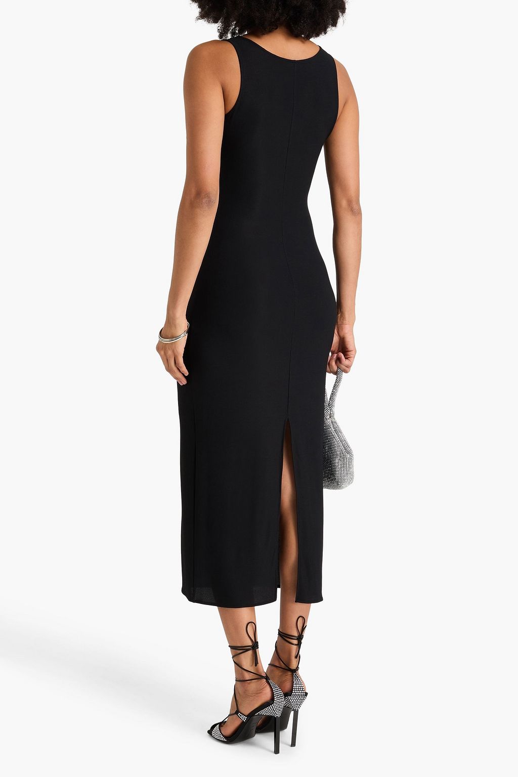 MAGDA BUTRYM Floral-appliquéd jersey midi dress