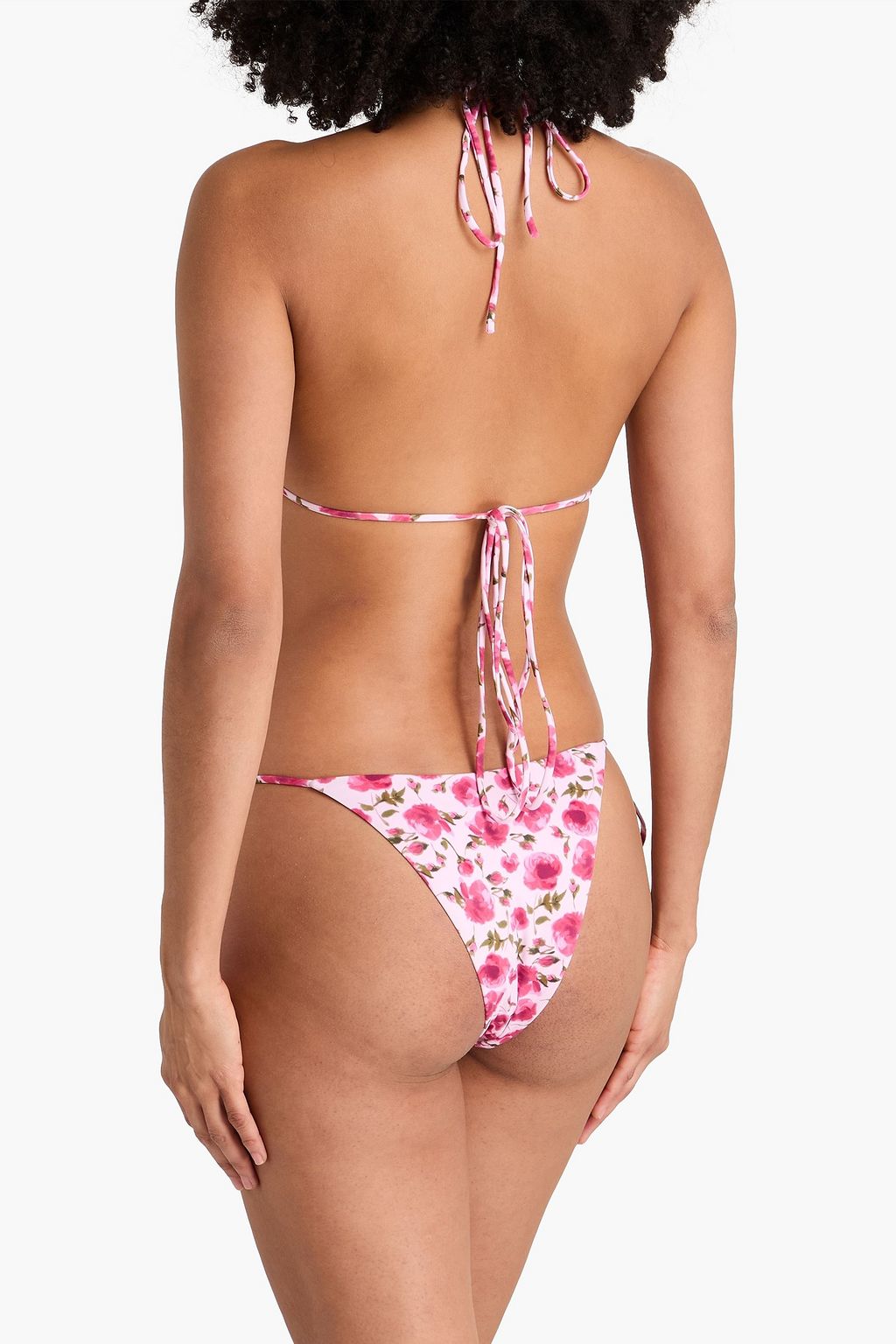 MAGDA BUTRYM توب بيكيني مثلث الشكل مُزيّن بزخارف الأزهار وبطبعات