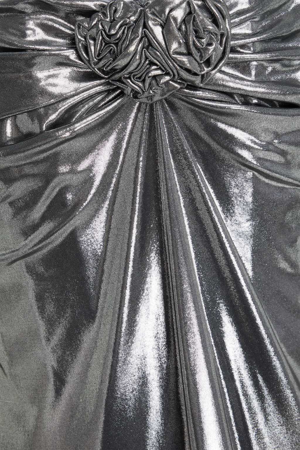 MAGDA BUTRYM Strapless metallic stretch-jersey maxi dress